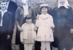 rodina Jozefa Cingela s manželkou Amáliou r.Buchovou a deťmi Jozefom, Martou, Annou. Vpravo rodičia Amálie- Jozef Bucha a Paulína rod.Hrušková